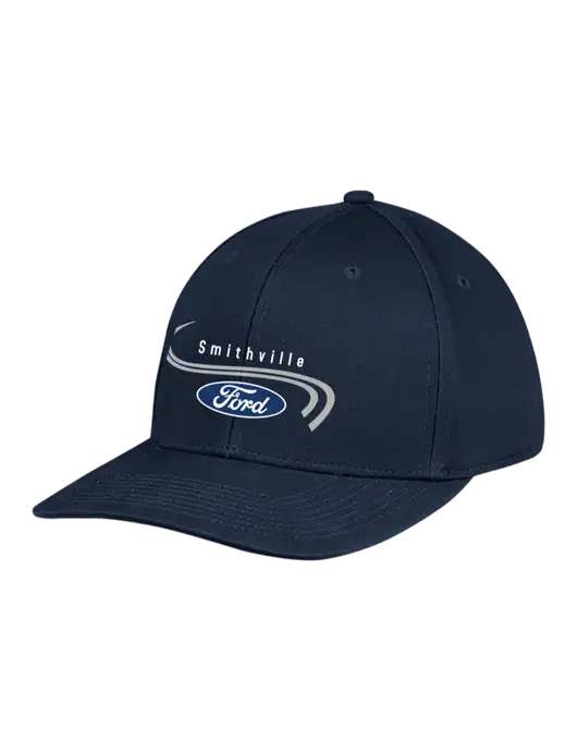 Premium Modern Structured Twill Navy Snapback Cap w/Smithville Ford Logo