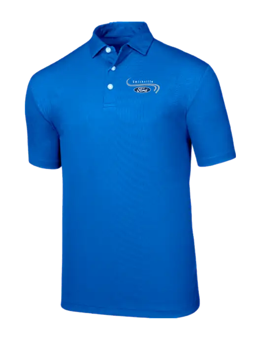 Callaway Birdseye Dark Carolina Blue Polo w/Smithville Ford Logo