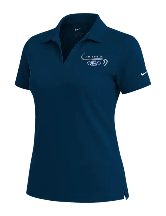 NIKE Navy Womens Dri-Fit Micro Pique Polo w/Smithville Ford Logo
