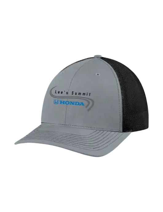 Richardson Adjustable Snapback Original 112 Trucker Cap Heather Grey w/Black Mesh w/Lee's Summit Honda Logo