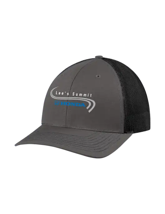 Richardson Adjustable Snapback Original 112 Trucker Cap Dark Grey w/Black Mesh w/Lee's Summit Honda Logo