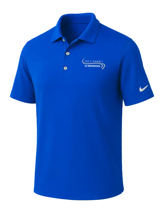 NIKE Royal Dri-Fit Micro Pique Polo w/Lee's Summit Honda Logo