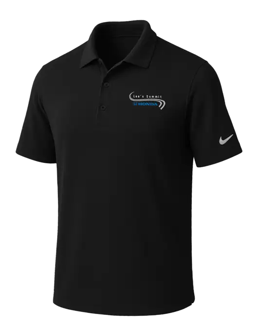 NIKE Black Dri-Fit Micro Pique Polo w/Lee's Summit Honda Logo