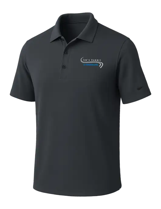 NIKE Dark Grey Dri-Fit Micro Pique Polo w/Lee's Summit Honda Logo