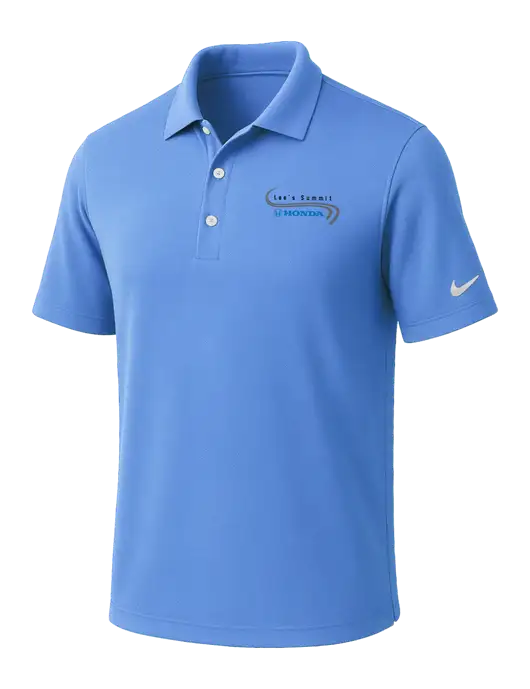 NIKE Carolina Blue Dri-Fit Micro Pique Polo w/Lee's Summit Honda Logo