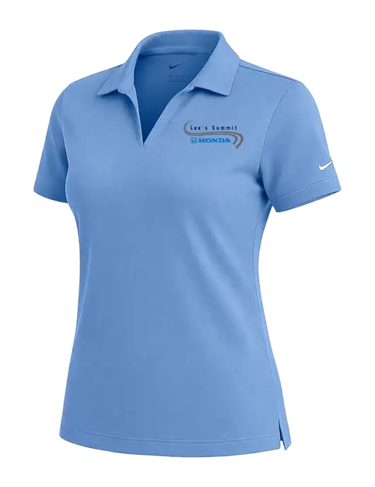 NIKE Carolina Blue Womens Dri-Fit Micro Pique Polo w/Lee's Summit Honda Logo