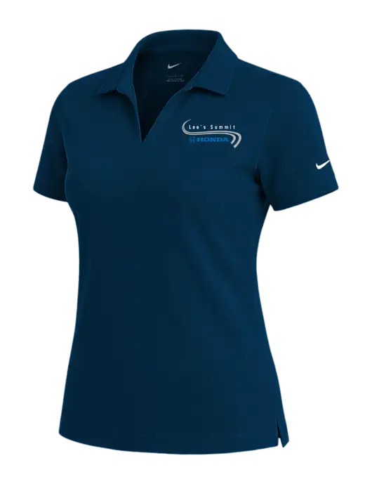 NIKE Navy Womens Dri-Fit Micro Pique Polo w/Lee's Summit Honda Logo