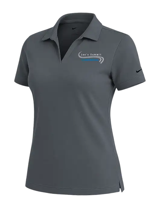 NIKE Dark Grey Womens Dri-Fit Micro Pique Polo w/Lee's Summit Honda Logo