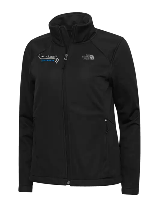 North Face Womens Black Ridgewall Soft Shell Jacket w/Lee's Summit Honda Logo
