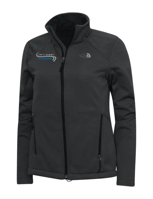North Face Dark Grey Heather Womens Ridgewall Soft Shell Jacket w/Lee's Summit Honda Logo