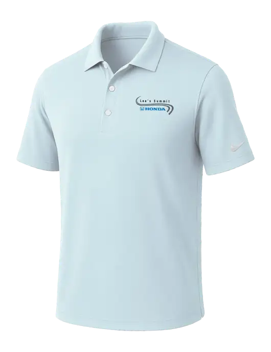NIKE Very Light Blue Dri-Fit Micro Pique Polo w/Lee's Summit Honda Logo