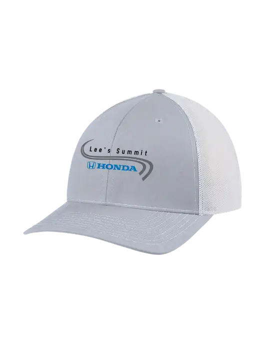 Richardson Adjustable Snapback Original 112 Trucker Cap Light Heather Grey w/White Mesh w/Lee's Summit Honda Logo