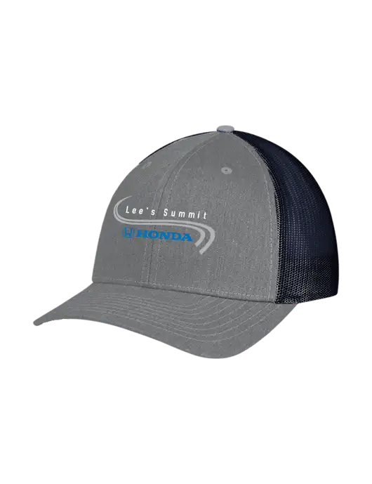 Richardson Adjustable Snapback Original 112 Trucker Cap Heather Grey w/Navy Mesh w/Lee's Summit Honda Logo