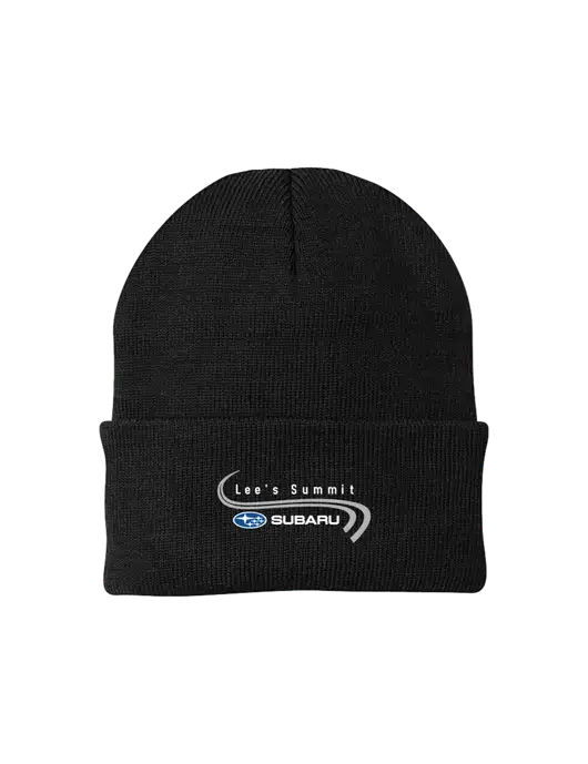 Black Knit Cap w/Lee's Summit Subaru Logo