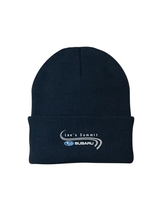 Navy Knit Cap w/Lee's Summit Subaru Logo