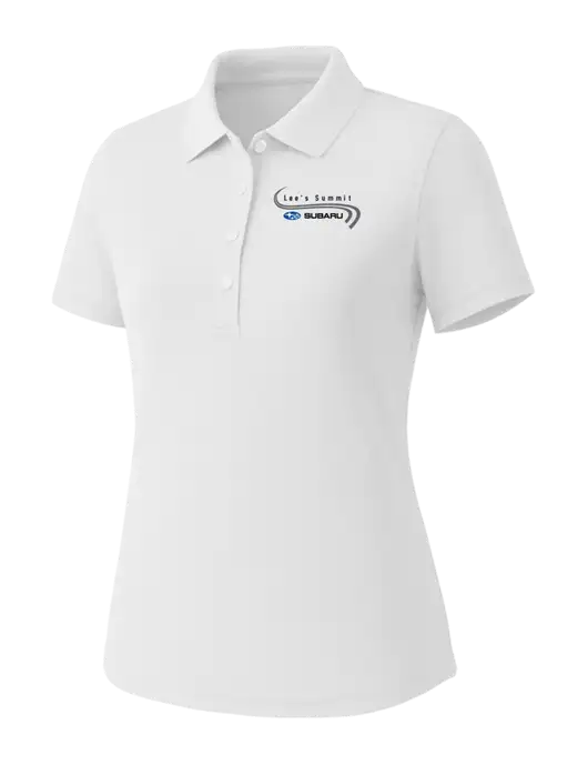 Callaway Womens Core Bright White Performance Polo w/Lee's Summit Subaru Logo