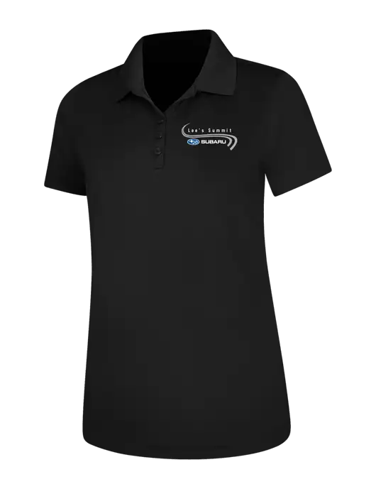 Black Womens Dry Zone UV Mesh Polo w/Lee's Summit Subaru Logo