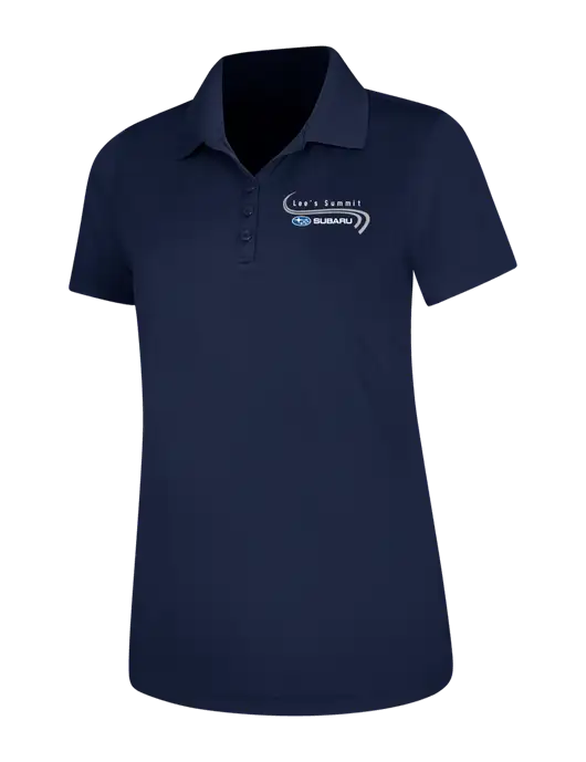 Dark Navy Womens Dry Zone UV Mesh Polo w/Lee's Summit Subaru Logo