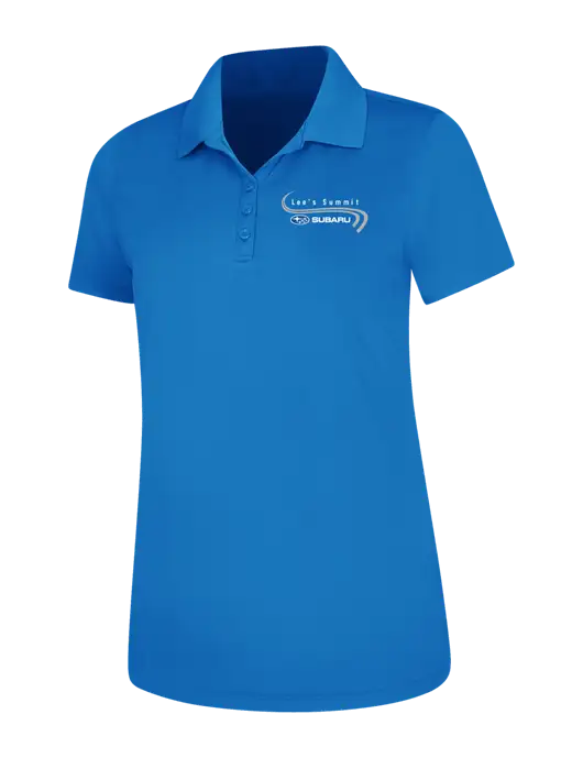 Light Royal Blue Womens Dry Zone UV Mesh Polo w/Lee's Summit Subaru Logo
