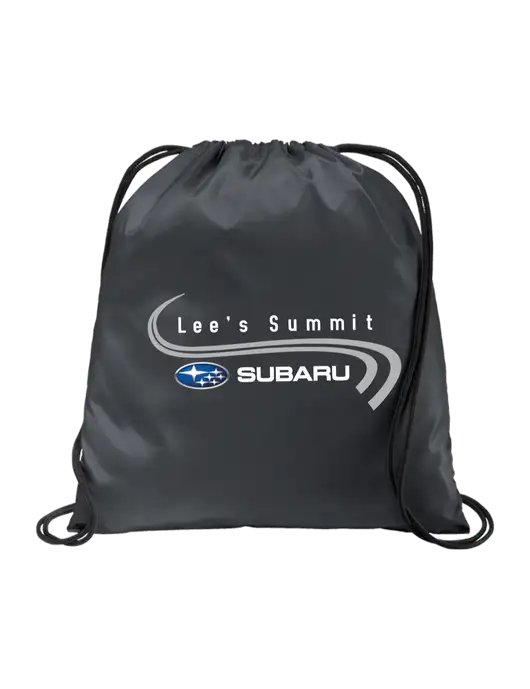 Drawstring  Graphite Grey Cinch Pack w/Lee's Summit Subaru Logo