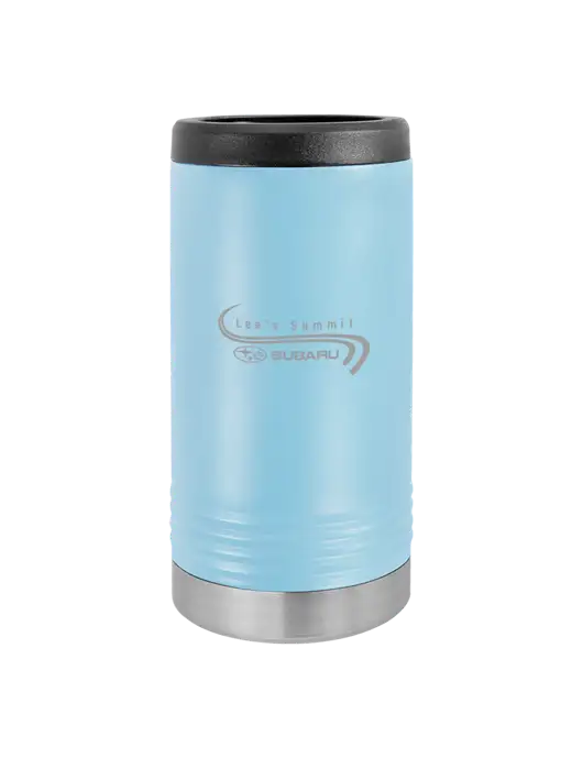 Polar Camel Powder Coated Light Blue Vacuum Insulated Slim Beverage Holder w/Lee's Summit Subaru Logo